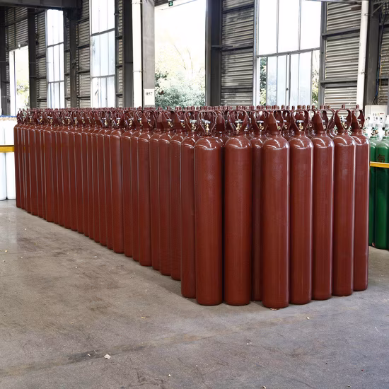 50L 200bar medizinische Sauerstoffflasche Gasflasche mit Cga540-Ventil-Tulpenkappe